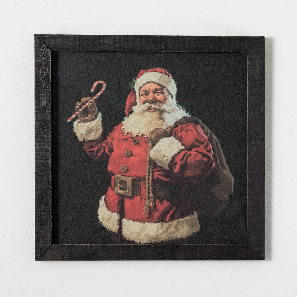 Candy Cane Santa Wall Art