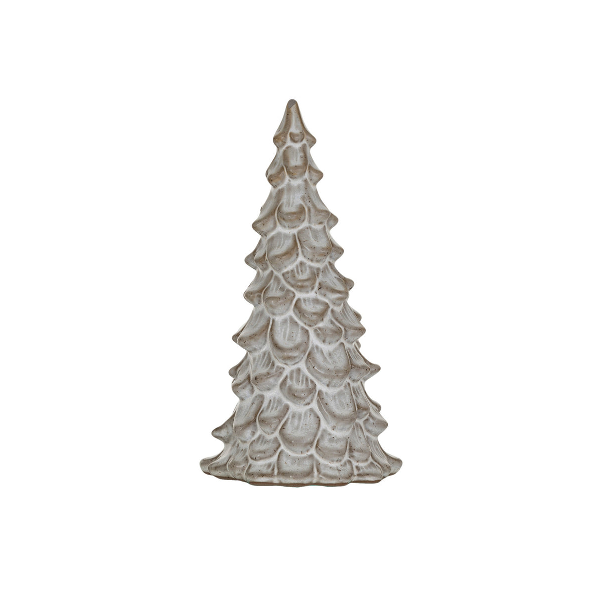 Stoneware Tree, Reactive Glaze, Cream Color (Each One Will Vary)