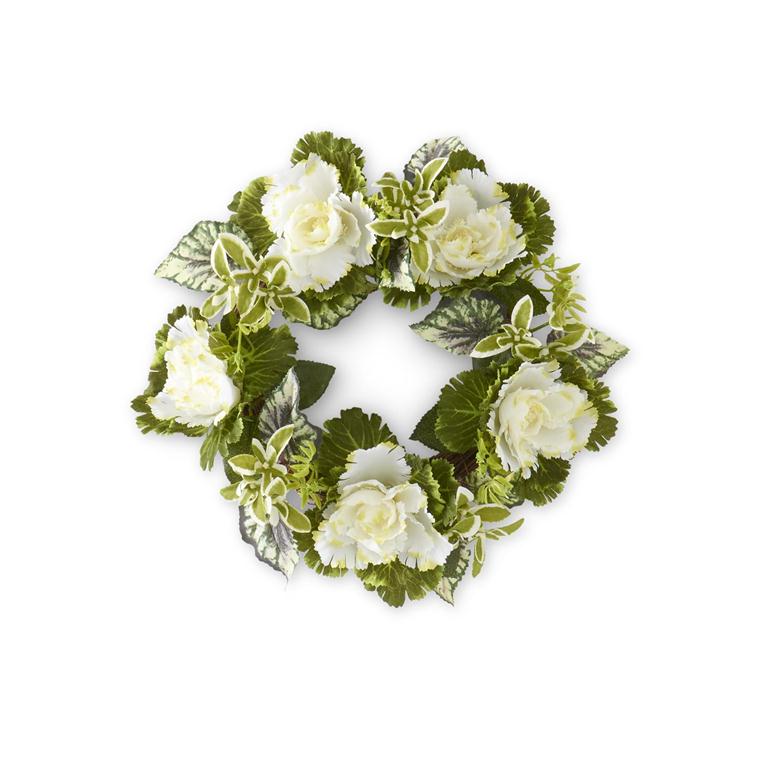 13.5 Inch Cream Cabbage Candle Ring