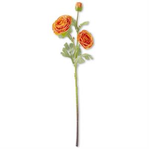 25 Inch Orange Real Touch Triple Bloom Ranunculus