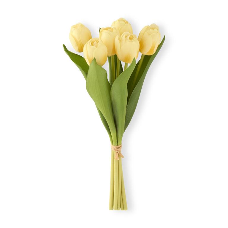 13 Inch Light Yellow Real Touch Tulip Bundle