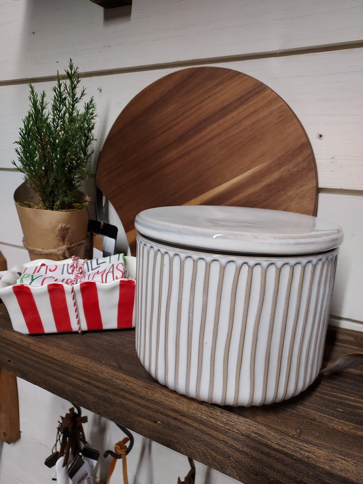 Striped Novelty Box with Lid