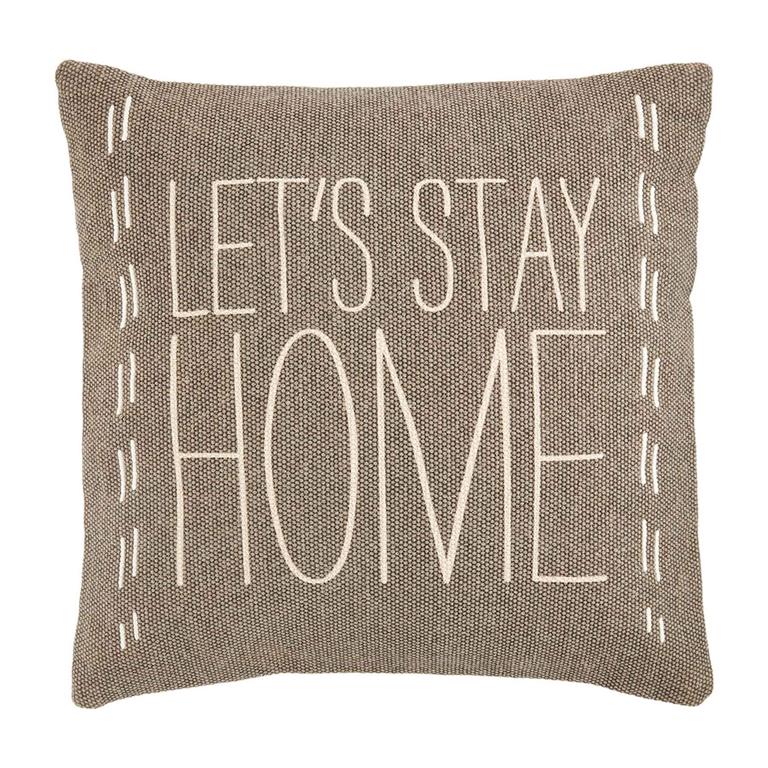 LETS STAY HOME SQUARE PILLOW