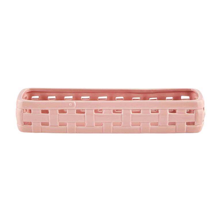 PINK WOVEN CRACKER DISHES