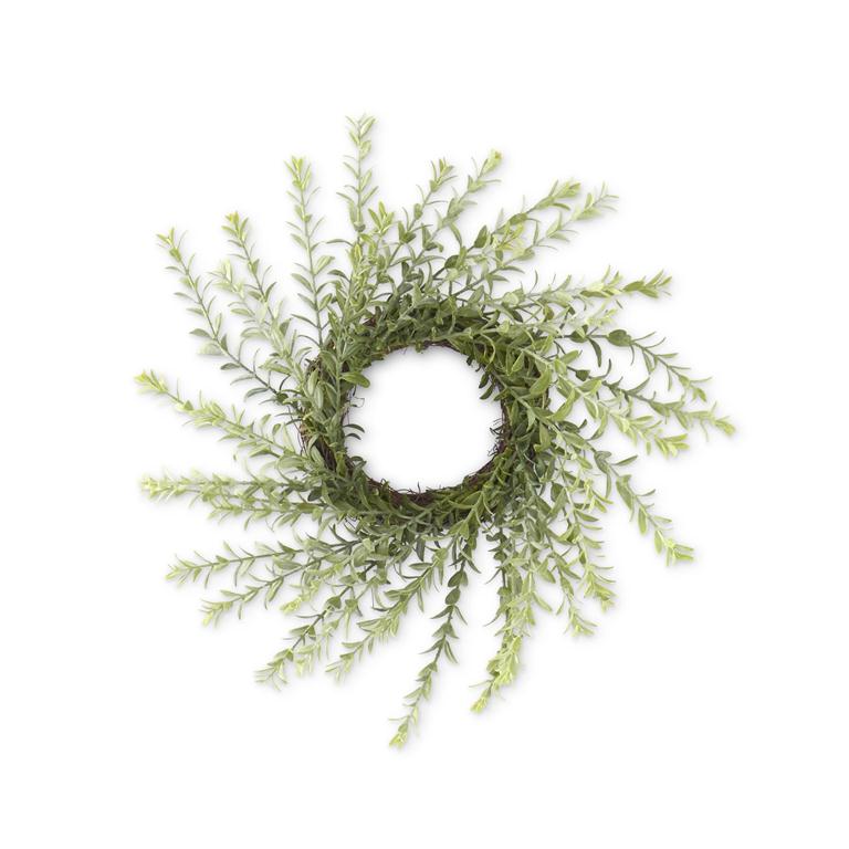 4.5 Inch Powdered Green Real Touch Myrtle Candle Ring