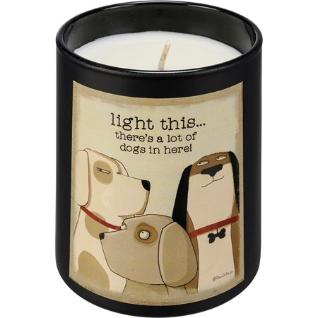 A LOT OF DOGS JAR CANDLE