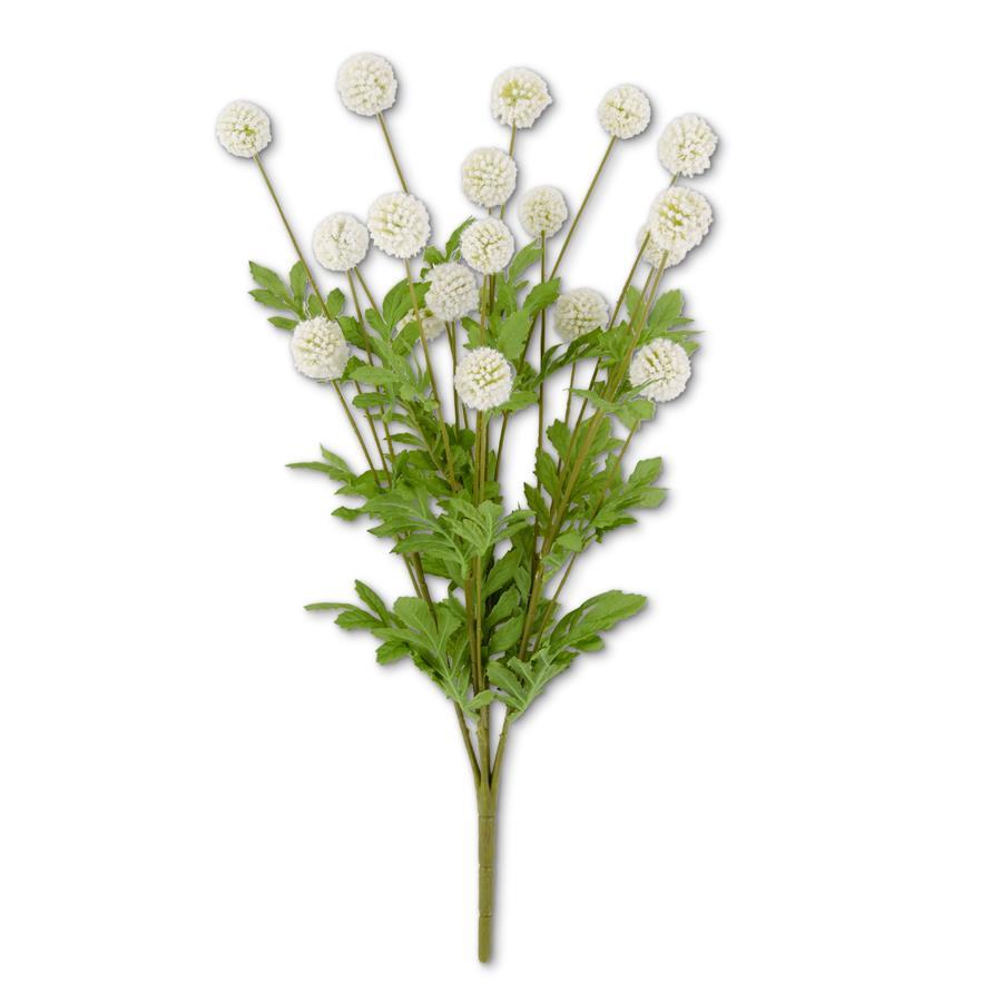 22” White Mini Allium Bush