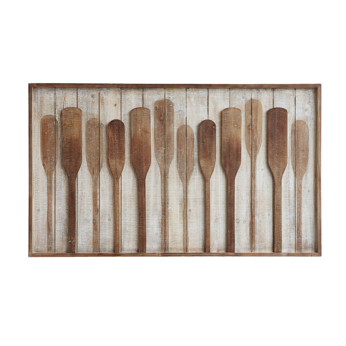 Framed Wall Decor with Raised Paddles