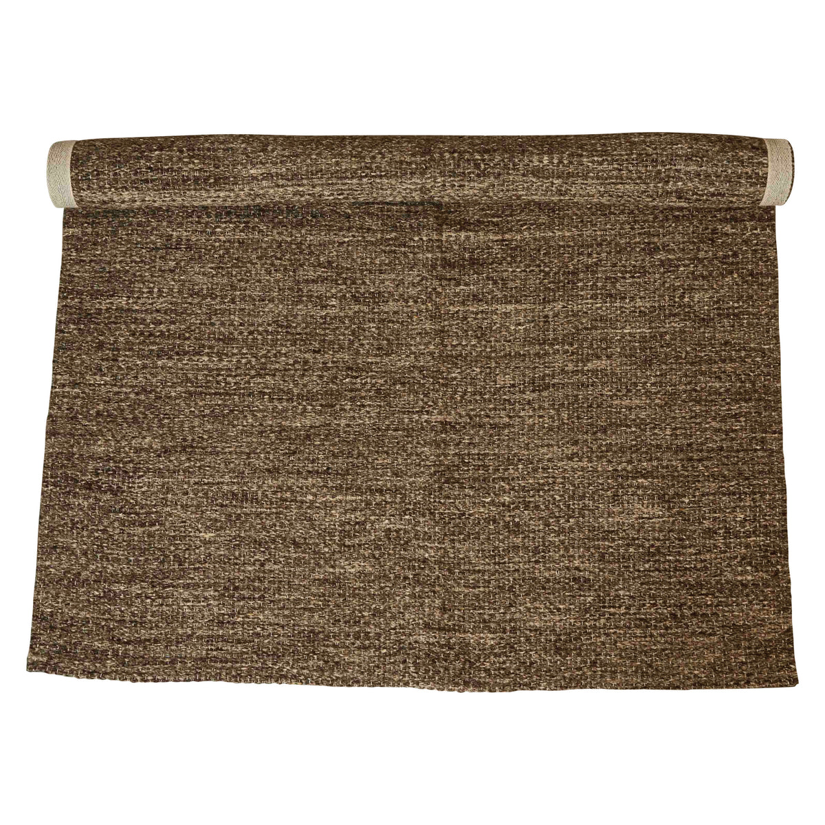 Hand-Woven Wool and Cotton Blend Rug