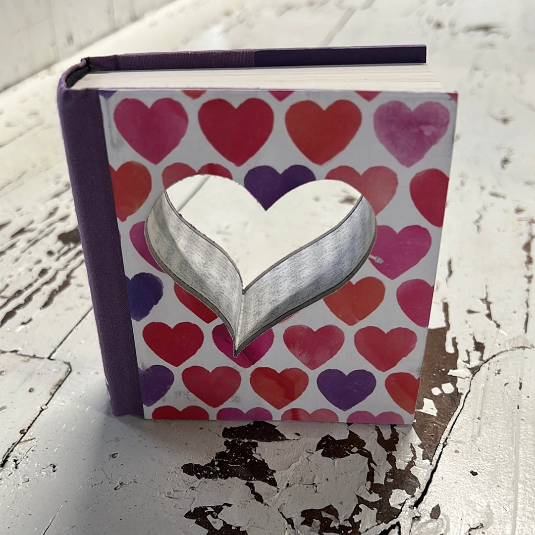 Purple mini heart book