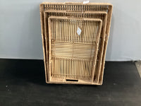 LARGE  BAMBOO and JUTE BASKET with HANDLE