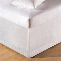 White Tailored Queen Bed Skirt